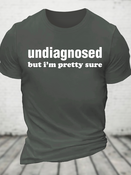 Undiagnosed But I'm Pretty Sure Autism Meme Cotton T-Shirt, T-shirts, Lilicloth.com