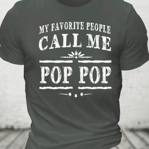 Pop Pop Gifts Grandpa Fathers Day Cotton T-Shirt, T-shirts, Lilicloth.com
