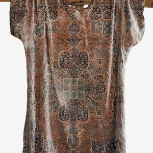 Women's Short Sleeve Tee T-shirt Summer Ethnic Jersey V Neck Holiday Going Out Casual Top, JustFashionNow T-Shirts, color:Brown|size:XXL,