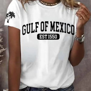 Women's Text Letters Short Sleeve Tee T-shirt Crew Neck Printing Casual Summer Graphic Tee Top, JustFashionNow T-Shirts, color:White|size:XXL