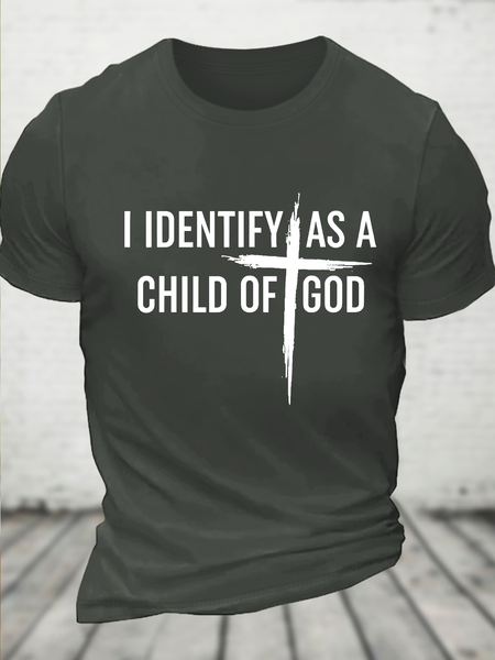I Identify As A Child Of God Christian Cotton T-Shirt, T-shirts, Lilicloth.com - Image 2