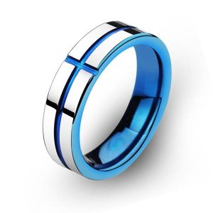 rings - Italo Cross Titanium Steel Men's Wedding Band, Italo jewelry - Online Catalog