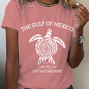 Gulf Of Mexico Until The End Stay Salty And Resist Cotton T-Shirt, T-shirts, Lilicloth.com