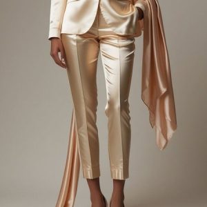 Plus Size Elegant Plain Straight Pants, Plus Pants, color:As Picture|size:4X, Stylewe
