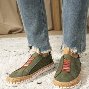 Slide Hollow-Out Round Toe Casual Women Sneakers, JustFashionNow Sneakers, color:Black|size:43,