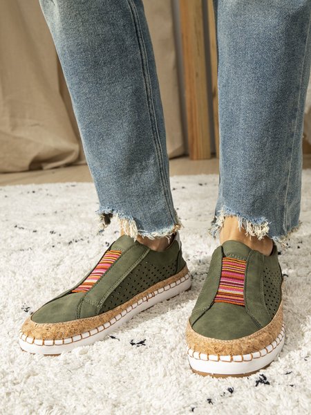 Slide Hollow-Out Round Toe Casual Women Sneakers, JustFashionNow Sneakers, color:Black|size:43,