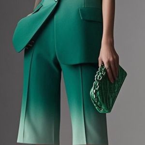 Urban Ombre Printing Straight Fifth Pants, Shorts, color:Green|size:XXL, Stylewe