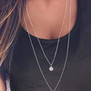 2PCS Disc Waterdrop Pendant Necklaces Set, women Necklace & Pendant, ChicMe catalog