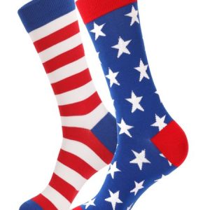 Summer Hot Selling American Flag Socks Striped Cotton Socks Mid-tube Socks, JustFashionNow Socks, color:Red|size:One-size,
