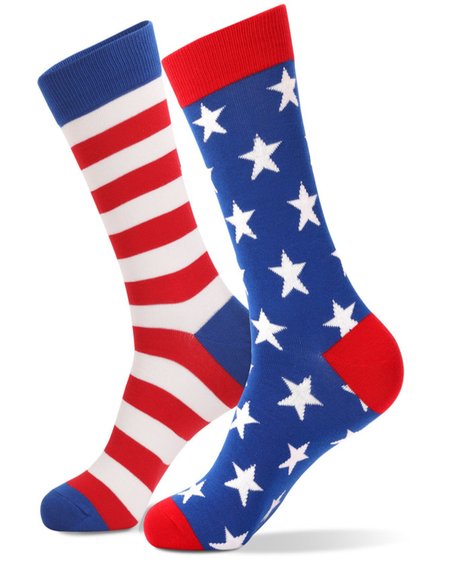 Summer Hot Selling American Flag Socks Striped Cotton Socks Mid-tube Socks, JustFashionNow Socks, color:Red|size:One-size,