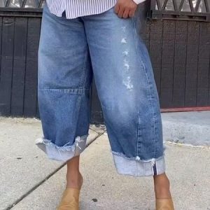 Casual Denim Loose Jeans, Jeans, color:Blue|size:XXL, Stylewe