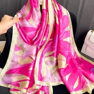 Elegant Floral Scarf, Scarves, color:Rose Red|size:One-size, Stylewe