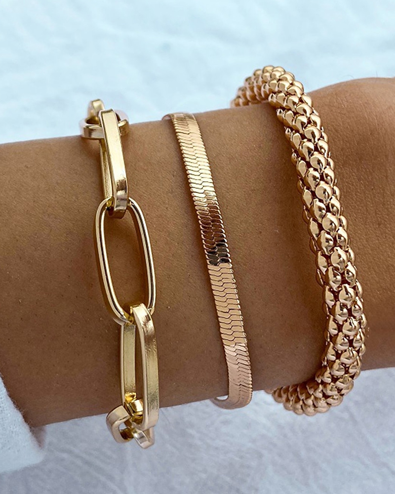 Trendy Bracelets Set Stackable Bracelets Pack Fashion Accessories Gifts, women Bracelet, ChicMe catalog - Image 2