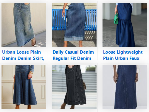 What to Wear with a Long Denim Skirt