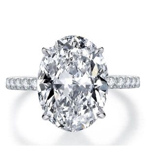 classic engagement rings - Italo Classic Oval Created White Sapphire Engagement Ring, Italo jewelry - Online Catalog