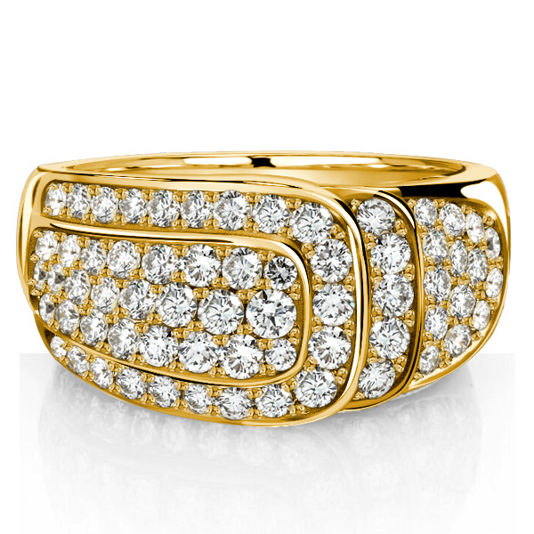 vintage engagement rings - Italo Micro Pave Vintage Engagement Ring Cocktail Ring For Women, Italo jewelry - Online Catalog
