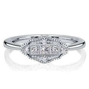 vintage engagement rings - Italo Art Deco Princess Cut Vintage Engagement Ring, Italo jewelry - Online Catalog