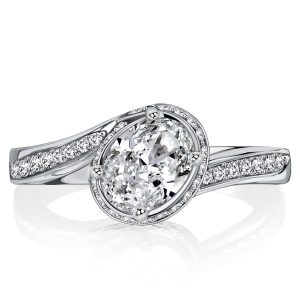 unique engagement rings - Italo Bypass Oval Cut Engagement Ring Travel Wedding Rings, Italo jewelry - Online Catalog
