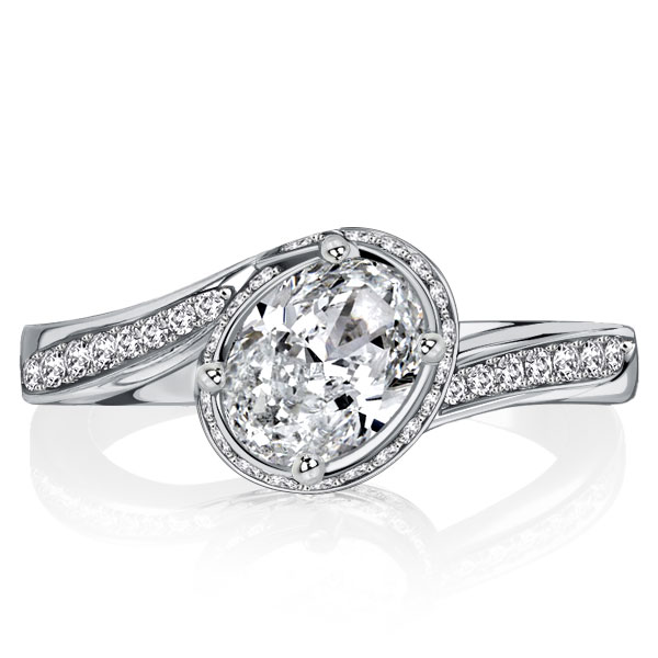 unique engagement rings - Italo Bypass Oval Cut Engagement Ring Travel Wedding Rings, Italo jewelry - Online Catalog