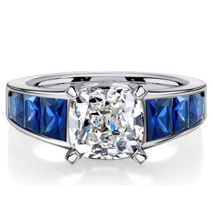 classic engagement rings - Italo Cushion Cut Blue Sapphire Rings Fashion Rings For Women, Italo jewelry - Online Catalog