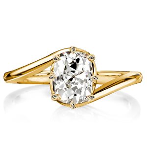 classic engagement rings - Italo Bypass Cushion Cut Engagement Ring For Women, Italo jewelry - Online Catalog