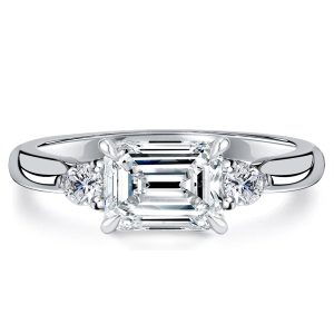classic engagement rings - Italo Emerald Cut Three Stone Rings Travel Wedding Rings, Italo jewelry - Online Catalog