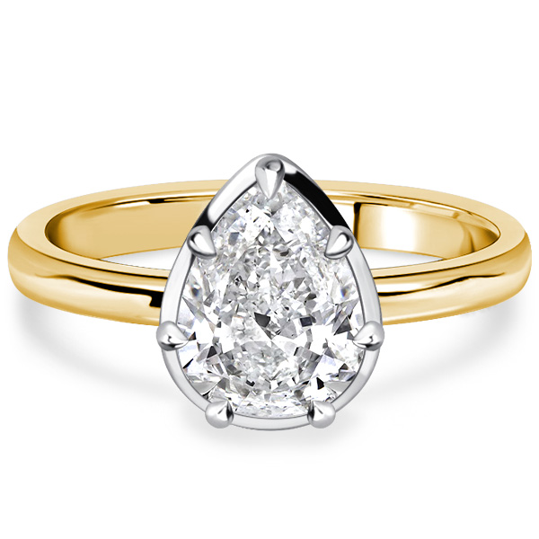 classic engagement rings - Italo Pear Cut Teardrop Ring white Sapphire Engagement Rings, Italo jewelry - Online Catalog