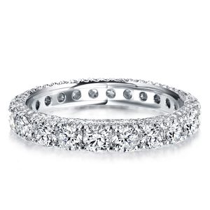 eternity band - Round Cut Peekaboo Eternity Wedding Band, Italo jewelry - Online Catalog
