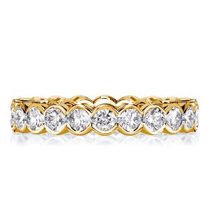 eternity band - Italo Bezel Setting Round Cut Eternity Wedding Band For Women, Italo jewelry - Online Catalog