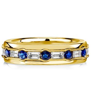 eternity band - Italo Channel Emerald Eternity Band Blue Sapphire Band Ring, Italo jewelry - Online Catalog