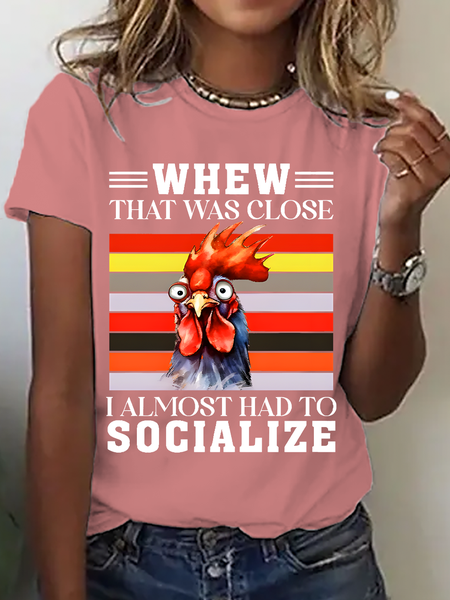 Almost Had To Socialize Cotton T-Shirt, T-shirts, Lilicloth.com - Image 2