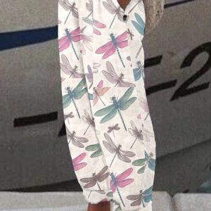 Casual Animal Long Pant, Pants, color:Apricot|size:4XL, catalog Noracora shop