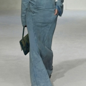 Urban Plain Maxi Denim Skirt, Denim Skirts, color:Light Blue|size:XXL, Stylewe