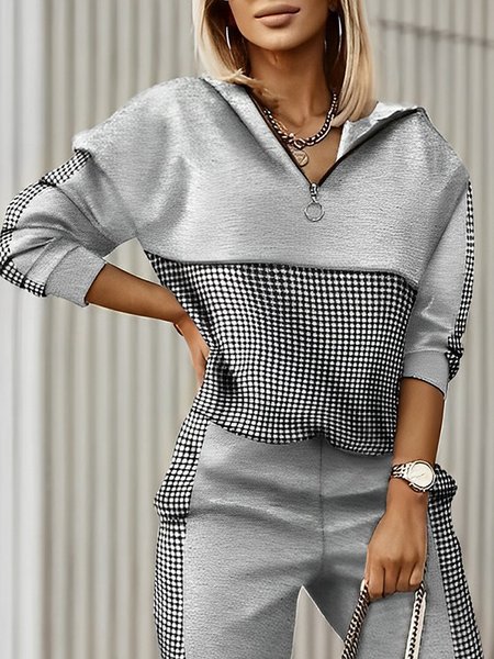 Casual Long Sleeve Plain Loose Hoodie Sweatshirt, Hoodies and Sweatshirts, color:Gray|size:XXL, Stylewe