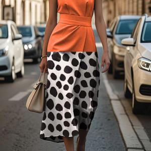 Women Geometric Crew Neck Sleeveless Comfy Vintage Maxi Dress, Dresses, color:As Picture|size:3XL, catalog Noracora shop