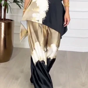 Urban Abstract Printing Straight Fashion Pants, Pants, color:As Picture|size:XXL, Stylewe
