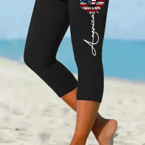 Women Sunflower Casual All Season Long Leggings, JustFashionNow Leggings, color:Black|size:XXL,
