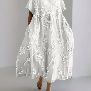 Floral Regular Fit Crew Neck Casual Dress With No, Dresses, Lilicloth.com