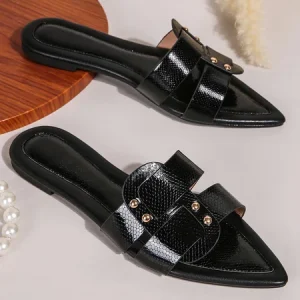Color Block Summer Urban Slide Sandals, Slippers, color:Black|size:43, Stylewe