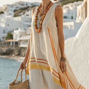 Vacation Color Block Printing Tank Top, Tanks and Camis, color:Yellow|size:XXL, Stylewe
