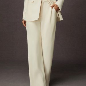 Urban Plain Straight Pants Pant, Pants, color:Apricot|size:XXL, Stylewe