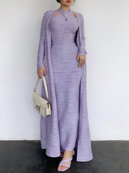 Elegant Loose Plain Kimono No Dress, Kimonos, color:Light Purple|size:XXL, Stylewe