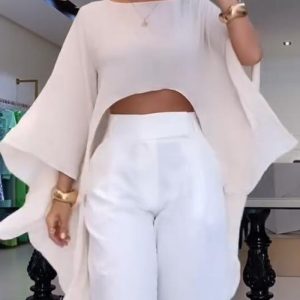 Boat Neck Long Sleeve Asymmetrical Shirt, women Blouses & Shirts, ChicMe catalog