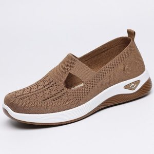 Casual Plain Slip On Flat Heel Shallow Shoes, Flats/Loafers, color:Coffee|size:43, catalog Noracora shop
