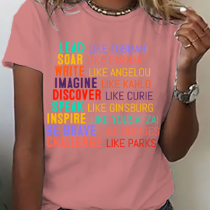 Celebrating Strong Women Cotton T-Shirt, T-shirts, Lilicloth.com