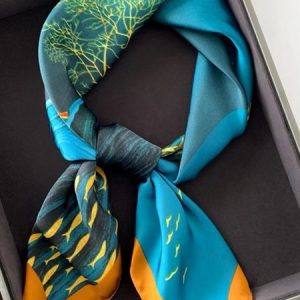 Urban Abstract Silk Scarf, Scarves, color:Blue|size:One-size, Stylewe