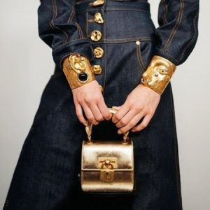 Urban Buttoned Plain Knee Length Denim Skirt, Denim Skirts, color:Denim Blue|size:XXL, Stylewe