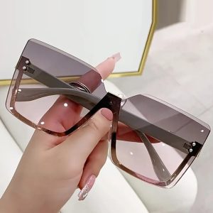 1Pair Vintage Large Trendy Rimless Shades Square Sunglasses, women Sunglasses, ChicMe catalog