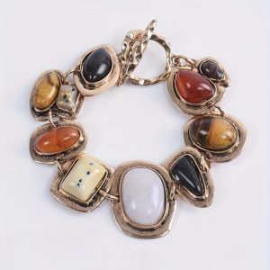 Vintage Geometric Boho Colorful Bracelet Ethnic Big Stones Bracelet for Daily, women Bracelet, ChicMe catalog