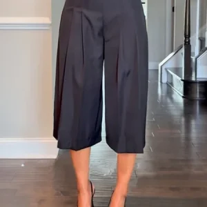 Urban Plain Buttoned Straight Pants, Pants, color:Black|size:XXL, Stylewe